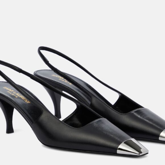 Saint Laurent Blade Slingback Pumps, Size 39, Authentic, Barely Worn - Picture 1 of 6